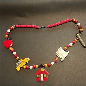 Colorful School Themed Necklace